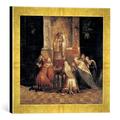 Gerahmtes Bild von RomaninoDie Feier der Heiligen Messe, Kunstdruck im hochwertigen handgefertigten Bilder-Rahmen, 40x30 cm, Gold raya