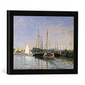 Gerahmtes Bild von Claude Monet Pleasure Boats, Argenteuil, c.1872-3", Kunstdruck im hochwertigen handgefertigten Bilder-Rahmen, 40x30 cm, Schwarz matt