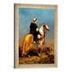 Gerahmtes Bild von James Alexander WalkerAn Arab Rider, Kunstdruck im hochwertigen handgefertigten Bilder-Rahmen, 40x60 cm, Silber raya