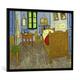 Gerahmtes Bild von Vincent van Gogh "Van Goghs Schlafzimmer in Arles", Kunstdruck im hochwertigen handgefertigten Bilder-Rahmen, 100x70 cm, Schwarz matt