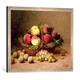 Gerahmtes Bild von Leon-Charles Huber Still life of fruit, Kunstdruck im hochwertigen handgefertigten Bilder-Rahmen, 70x50 cm, Silber raya