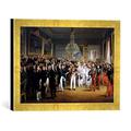 Gerahmtes Bild von François-Joseph Heim "The Chamber of Deputies at the Palais Royal Summoning the Duke of Orleans, 7th August 1830", Kunstdruck im hochwertigen handgefertigten Bilder-Rahmen, 40x30 cm, Gold raya