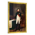 Gerahmtes Bild von Robert Lefevre "Portrait of Napoleon Bonaparte (1769-1821) 1809", Kunstdruck im hochwertigen handgefertigten Bilder-Rahmen, 70x100 cm, Gold raya