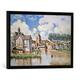 Gerahmtes Bild von Alfred Sisley Moret-sur-Loing, the Porte de Bourgogne, 1891", Kunstdruck im hochwertigen handgefertigten Bilder-Rahmen, 70x50 cm, Schwarz matt