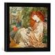 Gerahmtes Bild von Dante Charles Gabriel Rossetti La Pia de Tolomei, 1868-80, Kunstdruck im hochwertigen handgefertigten Bilder-Rahmen, 30x30 cm, Schwarz matt