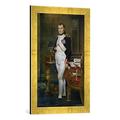 Gerahmtes Bild von Jacques-Louis David Napoleon I./ganzfig.Portrait/J.L.David, Kunstdruck im hochwertigen handgefertigten Bilder-Rahmen, 40x60 cm, Gold raya