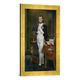 Gerahmtes Bild von Jacques-Louis David Napoleon I./ganzfig.Portrait/J.L.David, Kunstdruck im hochwertigen handgefertigten Bilder-Rahmen, 40x60 cm, Gold raya