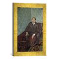 Gerahmtes Bild von Richard Gerstl Schoenberg,A./Portrait/Gem. R.Gerstl, Kunstdruck im hochwertigen handgefertigten Bilder-Rahmen, 30x40 cm, Gold raya