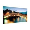 Apalis 108775 Magnettafel HA Penny Bridge Memoboard Design Quer Metall Magnet Pinnwand Motiv Wand Stahl Küche Büro, 37 x 78 cm