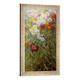 Gerahmtes Bild von Gustave Caillebotte Massif de chrysanthèmes, jardin du Petit Gennevilliers, Kunstdruck im hochwertigen handgefertigten Bilder-Rahmen, 40x60 cm, Silber raya