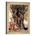 Gerahmtes Bild von Arthur Rackham "I am old Philemon! murmured the oak, illustration from 'A Wonder Book for Girls and Boys' by Nathaniel Hawthorne, 1928", Kunstdruck im hochwertigen handgefertigten Bilder-Rahmen, 30x40 cm, Silber raya