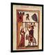 Gerahmtes Bild von Zürich Buchmalerei "Dietmar von Aist / aus: Codex Manesse", Kunstdruck im hochwertigen handgefertigten Bilder-Rahmen, 70x100 cm, Schwarz matt
