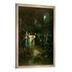 Gerahmtes Bild von Gustave Dore "Le songe d'une nuit d'été", Kunstdruck im hochwertigen handgefertigten Bilder-Rahmen, 70x100 cm, Silber raya