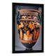 Gerahmtes Bild von 4. Jahrhundert v.Chr Iphigenie in Tauris/griech.Vasenmal., Kunstdruck im hochwertigen handgefertigten Bilder-Rahmen, 50x70 cm, Schwarz matt