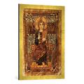 Gerahmtes Bild von karolingisch Buchmalerei Majestas Domini/Godescalc-Evangelistar, Kunstdruck im hochwertigen handgefertigten Bilder-Rahmen, 50x70 cm, Gold raya