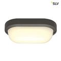 SLV TERANG 2 XL Outdoor Wand- und Deckenleuchte, LED, 3000K, IP44, oval, anthrazit, 22W