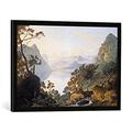 Gerahmtes Bild von Henry Curzon Allport Highland Landscape with a Loch, Kunstdruck im hochwertigen handgefertigten Bilder-Rahmen, 70x50 cm, Schwarz matt