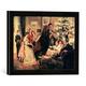 Gerahmtes Bild von Franz Bohumil Doubek "O du fröhliche, o du selige, gnadenbringende Weihnachtszeit!", Kunstdruck im hochwertigen handgefertigten Bilder-Rahmen, 40x30 cm, Schwarz matt