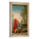 Gerahmtes Bild von Louis Carrogis de Carmontelle Mozart mit Vater & Schwester/Carmont, Kunstdruck im hochwertigen handgefertigten Bilder-Rahmen, 40x60 cm, Silber raya