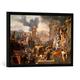 Gerahmtes Bild von Armand Charles CaraffeDie Belagerung einer Stadt durch Metellus, Kunstdruck im hochwertigen handgefertigten Bilder-Rahmen, 70x50 cm, Schwarz matt