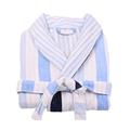 LASA Bademantel Classic Stripes, Typ Smoking X-Large blau