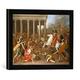 Gerahmtes Bild von Nicolas PoussinDie Zerstörung des Tempels in Jerusalem durch Titus, Kunstdruck im hochwertigen handgefertigten Bilder-Rahmen, 40x30 cm, Schwarz matt