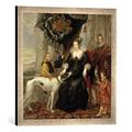 Gerahmtes Bild von Peter Paul Rubens Porträt der Alatheia Talbot, Countess of Arundel, Kunstdruck im hochwertigen handgefertigten Bilder-Rahmen, 50x50 cm, Silber Raya