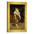 Gerahmtes Bild von Edouard Manet Lola de Valence - Lola Melea, die spanische Tänzerin, Kunstdruck im hochwertigen handgefertigten Bilder-Rahmen, 30x40 cm, Gold Raya