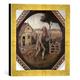 Gerahmtes Bild von Hieronymus BoschDer verlorene Sohn - Der Landstreicher, Kunstdruck im hochwertigen handgefertigten Bilder-Rahmen, 30x30 cm, Gold Raya