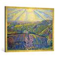 Gerahmtes Bild von Erich Kuithan "Frühlingssonne, Erinnerung an den Bodensee", Kunstdruck im hochwertigen handgefertigten Bilder-Rahmen, 100x70 cm, Gold Raya