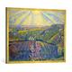 Gerahmtes Bild von Erich Kuithan "Frühlingssonne, Erinnerung an den Bodensee", Kunstdruck im hochwertigen handgefertigten Bilder-Rahmen, 100x70 cm, Gold Raya