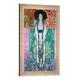 Gerahmtes Bild von Gustav Klimt Bildnis Adele Bloch-Bauer II, Kunstdruck im hochwertigen handgefertigten Bilder-Rahmen, 40x60 cm, Silber Raya