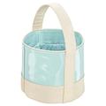 InterDesign 62350EU Remy Vegane Lackleder Aufbewahrungstasche für Badezimmer Dusche, Studentenwohnheim, Strand, Plastik, mint/gold, 20.32 x 20.32 x 36.83 cm