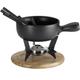 kela Käsefondue-Set Country Keramik schwarz 21cm 22cmØ, 22x22x21 cm