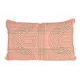 PT, Kissen Retro Grid Rechteck Rosarot Baumwolle Pink 50x30x2 cm