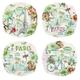 R2S 614 Parf Paris Forever Set Teller Dessertteller Keramik Bunt 28 x 20,5 x 10 cm 4 teilig