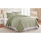 Amrapur Overseas Rahmen Rüschen Solid Quilt Set, Taupe, Single, 2-teilig