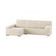 Eysa elastisch Sofa überwurf Chaise Longue Links, frontalsicht, Polyester-Baumwolle, 00-Ecru, 43 x 14 x 37 cm, 1 Einheiten