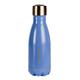 YOKO DESIGN 1336 Isolierflasche, doppelwandig, Edelstahl, 19,8 x 6 x 6 cm, Edelstahl, rostfrei, Blau, 19,8x6x6 cm