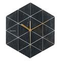 Karlsson Wanduhr Marble Hexagon Schwarz, Marbre, Black, 3 x 25 x 28.5 cm