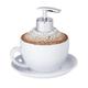 Wenko Seifenspender Cappuccino Spülmittelspender Fassungsvermögen 0.23 L, Polyresin, weiß, 13,3 x 13,3 x 13,5 cm