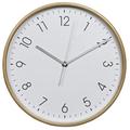 Hama Wanduhr HG-250, Holz (geräuscharme Uhr ohne Ticken, 25 cm Durchmesser) weiß/natur
