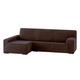 Eysa Dorian elastisch Sofa überwurf Chaise Longue Links, frontalsicht, Chenille, 7-braun, 43 x 17 x 37 cm, 1 Einheiten