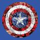 Marvel Comics "Captain America Shield Collage, 40 x 40 cm, Leinwanddruck