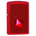 Zippo 60000015 Red and Black Sphère Feuerzeug Messing Rot Matt 3,5 x 1 x 5,5 cm