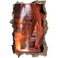 Pixxprint 3D_WD_S2367_92x62 rieselnder Sand im Antelope Canyon Wanddurchbruch 3D Wandtattoo, Vinyl, Bunt, 92 x 62 x 0,02 cm