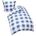 TK Home Textiles Renforcé Bettwäsche, Blue Check 03 (04-0633)