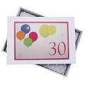 WHITE COTTON CARDS 30. Geburtstag Album mit Neon Glitter Luftballons, weiß,