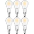 Osram LED SuperStar Classic P Lampe, in Tropfenform mit E14-Sockel, dimmbar, Ersetzt 40 Watt, Matt, Warmweiß - 2700 Kelvin, 6er-Pack