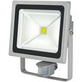 Brennenstuhl Chip-LED-Leuchte / LED Strahler mit Bewegungsmelder Infrarot für außen (Außenstrahler 50 Watt, LED Fluter Tageslicht, IP44) Farbe: silber